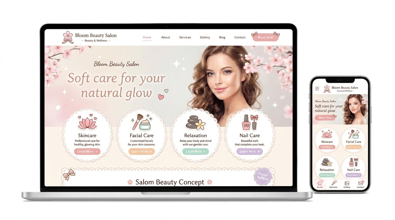 Beauty Salon Website Example