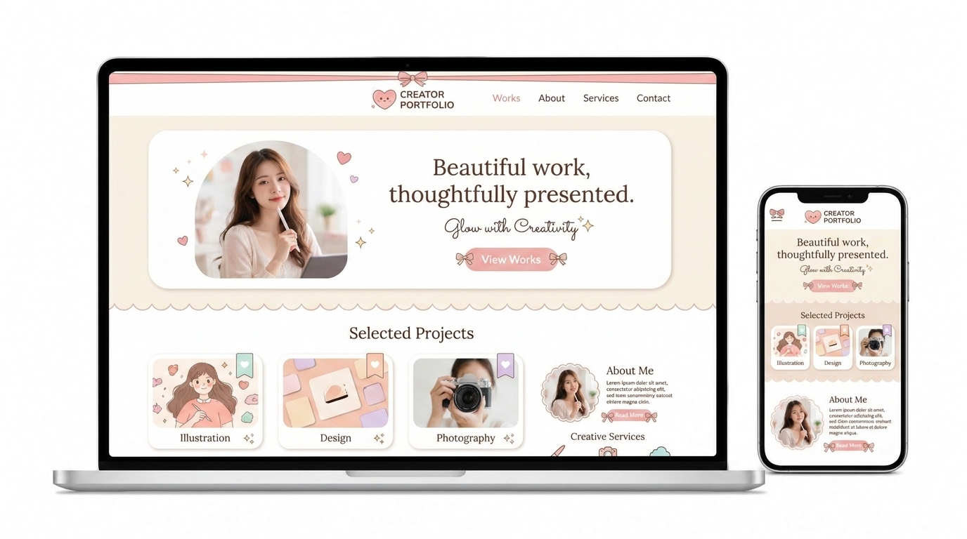 Creator Portfolio Website Example