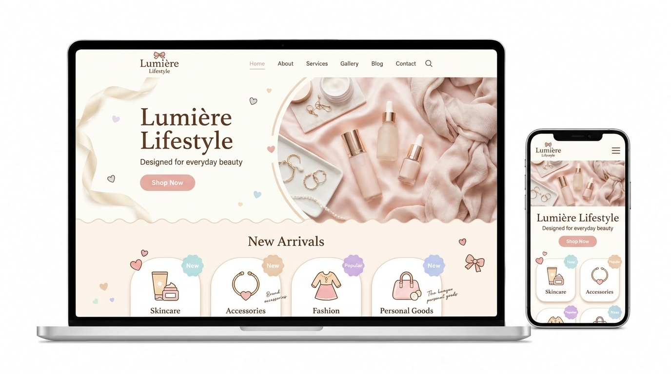 Lifestyle Brand Website Example