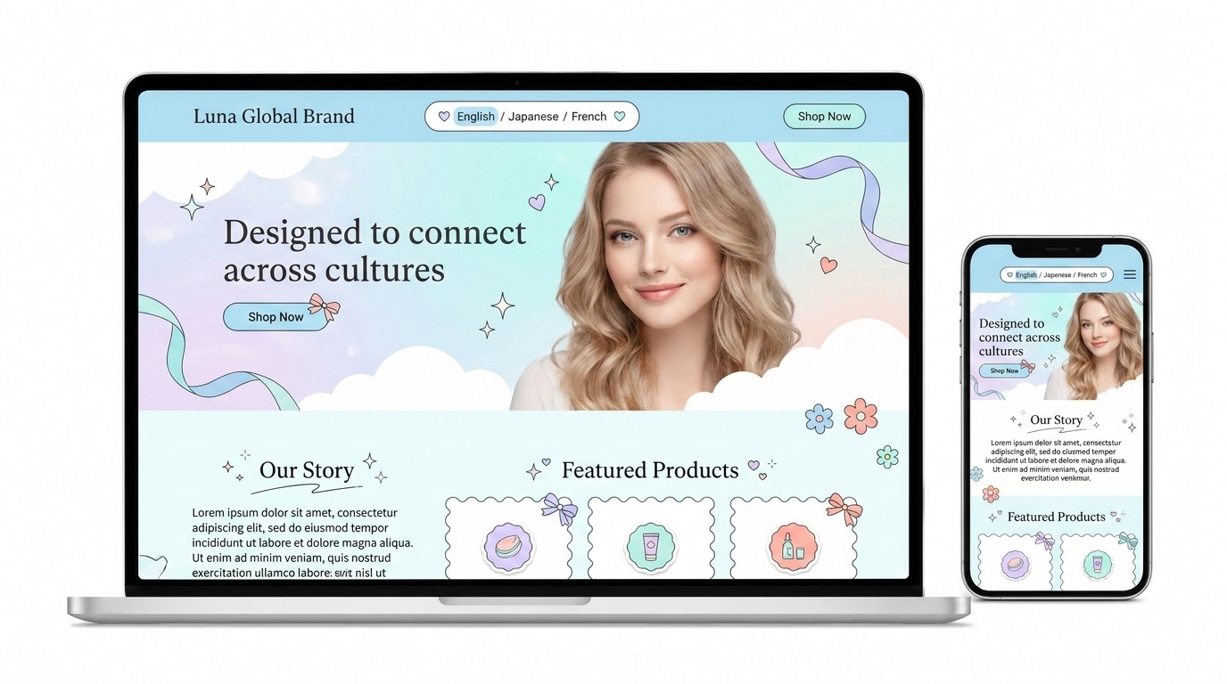 Multilingual Brand Website Example